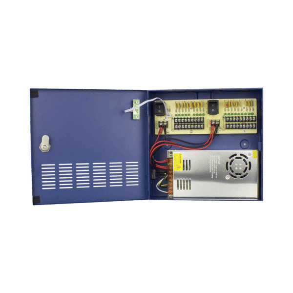 XP18DC30HD-AD-6-l Fuente de Poder Profesional Heavy Duty 30A 18 Canales, Hasta 1.7 Amperes por Salida, con Protección y Filtro de Ruido