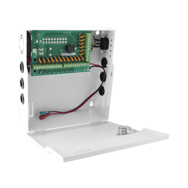 PLK12DC20ABK-AD-2-l Fuente de Poder Profesional de 12 Vcc @ 20 A / Soporta 18 Cámaras / Capacidad de Batería de Respaldo