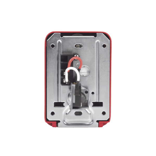 5140MPS1-AD-4-l Estación Manual de Acción Simple / Convencional / Fabricada en Aleación de Aluminio / Color Roja con Cerradura