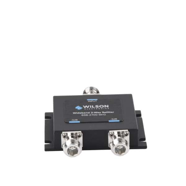 Divisor de potencia (Splitter) de dos vías para 700-2700 MHz.