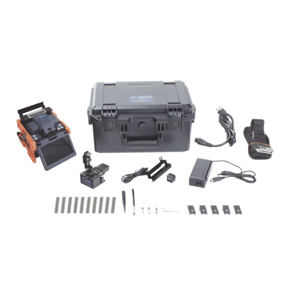 Fusionadora de Fibra Óptica de Alineación Activa por Revestimiento con 4 Motores