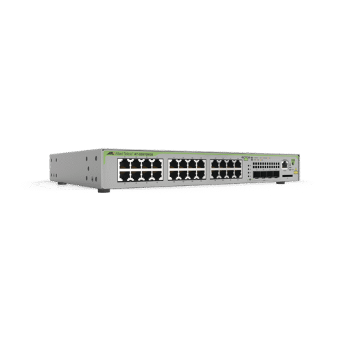ATGS970M28PS10-l Switch PoE+ Administrable CentreCOM GS970M, Capa 3 de 24 Puertos 10/100/1000 Mbps + 4 SFP Gigabit, 370 W