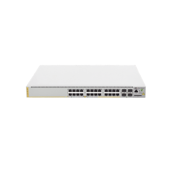 Switch PoE+ Administrable CentreCOM GS970M, Capa 3 de 24 Puertos 10/100/1000 Mbps + 4 SFP Gigabit, 370 W