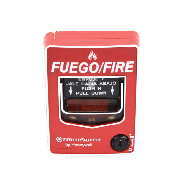 Estación Manual de Emergencia de Doble Acción Direccionable / Texto en Español / Compatible con Paneles Direccionables Fire-Lite