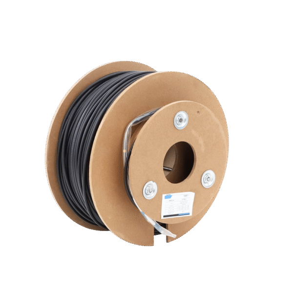 Carrete de Fibra Óptica Monomodo con conectores LC-LC Duplex, Reforzada con Kevlar, de 150 metros