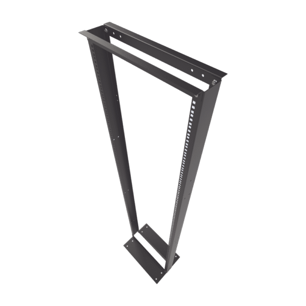 Rack de 2 Postes, Estándar 19", 42 Unidades, Fabricado en Acero, Base "L" para Anclar a Piso.