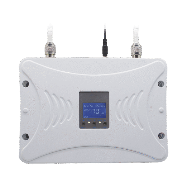 Kit Amplificador de Señal Celular 4.5G LTE, 3G y Voz. Funciona con Todos los Operadores. Soporta Múltiples Dispositivos y Tecnologías. Hasta 1000 metros cuadrados de Cobertura