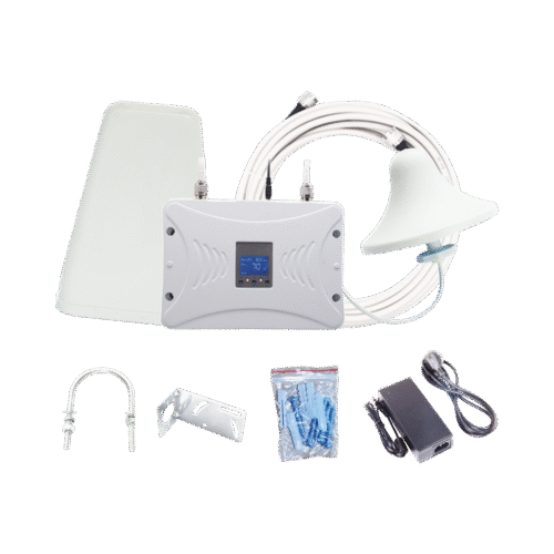 EP20TB2600-l Kit Amplificador de Señal Celular 4.5G LTE, 3G y Voz. Funciona con Todos los Operadores. Soporta Múltiples Dispositivos y Tecnologías. Hasta 1000 metros cuadrados de Cobertura
