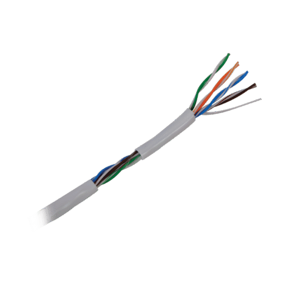 EPCAT5EV2W-LAT-IZQ-l Carrete de 305 m (1000 ft) Cat5e, aleación de cobre y aluminio ( CCA ) color blanco, uso interior