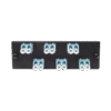 Placa Acopladora de Fibra Optica FAP, Con 6 Conectores LC Duplex (12 Fibras), Para Fibra Multimodo OM3/OM4, Color Aqua