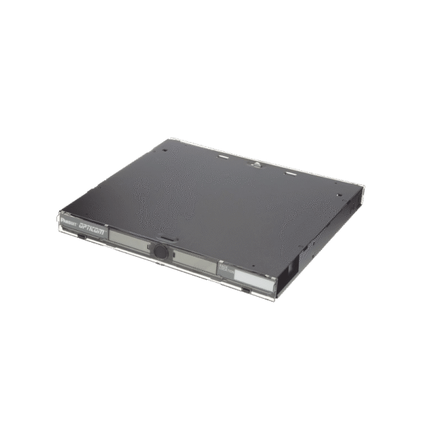 Panel de Distribución de Fibra Óptica, Acepta 3 Placas FAP o FMP, Bandeja Deslizable, Hasta 72 Fibras, Color Negro, 1UR