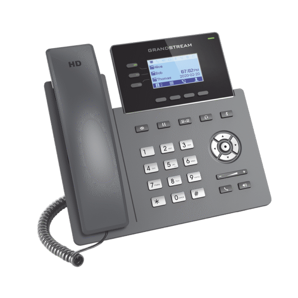 Teléfono IP Grado Operador, 3 líneas SIP con 6 cuentas, puertos Gigabit PoE, codec Opus, IPV4/IPV6 con gestión en la nube GDMS