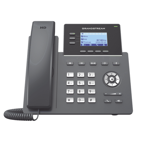 Teléfono IP Grado Operador, 3 líneas SIP con 6 cuentas, puertos Gigabit PoE, codec Opus, IPV4/IPV6 con gestión en la nube GDMS