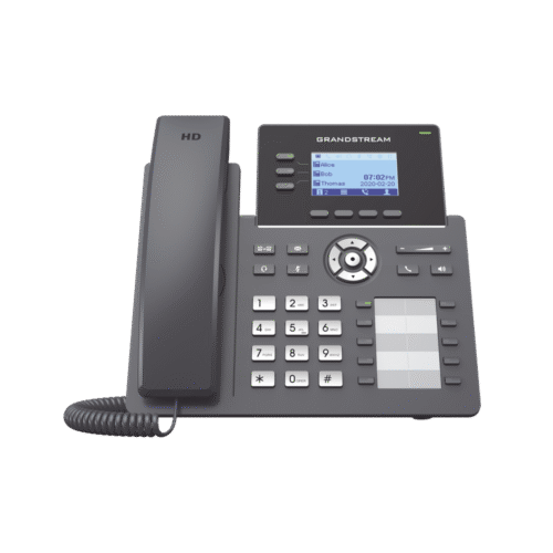 GRP2604P-l Teléfono IP Grado Operador, 3 líneas SIP con 6 cuentas, 10 botones BLF, puertos Gigabit PoE, codec Opus, IPV4/IPV6 con gestión en la nube GDMS