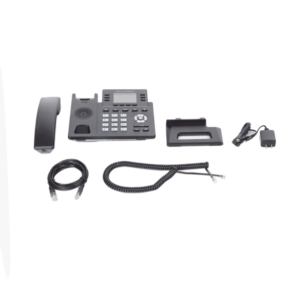 Teléfono IP Grado Operador, 3 líneas SIP con 6 cuentas, puertos Gigabit,PoE, pantalla a color 2.4", codec Opus, IPV4/IPV6 con gestión en la nube GDMS