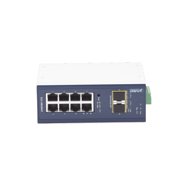 Switch Industrial Administrable Capa 2, 8 Puertos 10/100/1000T, 2 Puertos SFP 1G / 2.5 G BASE X