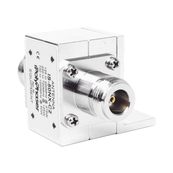 Protector Coaxial RF de CD Para 125 - 1000 MHz Con Ceja lateral y Conectores N Hembra en Ambos Lados, 50 Ω
