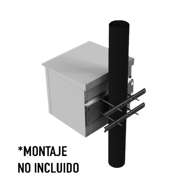 Gabinete de Exterior con Rack de 19" de 9UR con Ventiladores y Termostato (Montaje a poste o torre se vende por separado).