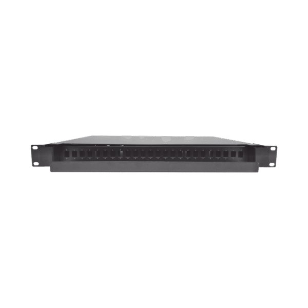 Distribuidor de Fibra Óptica deslizable, vacío, 19in, acepta 24 adaptadores "LC Duplex" o "LC Simplex" o 24 "SC" Simplex, 1U
