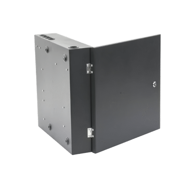 Distribuidor de fibra óptica, vació, 19in, para instalación en pared, acepta 48 acopladores "LC Duplex o "LC simplex" o 48 "SC simplex", 1U