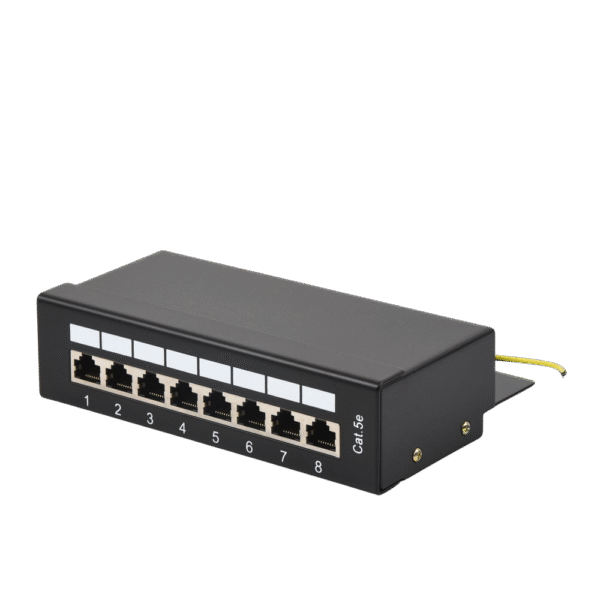 Panel de parcheo de impacto (110) Blindado (STP) de 8 puertos Cat5e, 10in