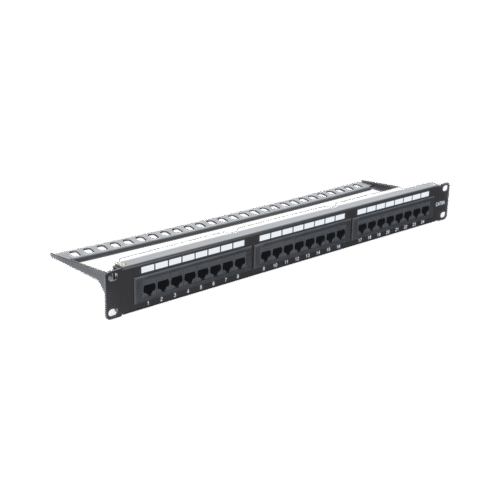 LPPP605A-l Panel de parcheo de impacto (110) UTP de 24 puertos Cat6A, 19in