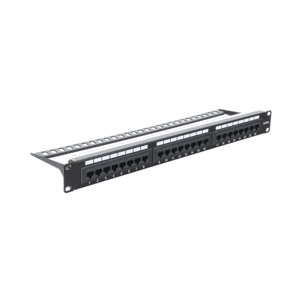 LPPP605A-l Panel de parcheo de impacto (110) UTP de 24 puertos Cat6A, 19in