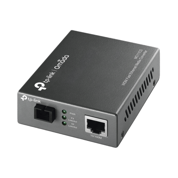 Convertidor Multimedia VDM Monomodo, 1 puerto RJ45 10/100, 1 puerto SC/UPC, hasta 20KM, Para su funcionamiento requiere el modelo MC112CS