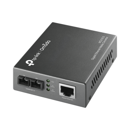 Convertidor Multimedia Mono-modo, 1 puerto RJ45 1000 Mbps, conector de fibra SC, hasta 15 Km