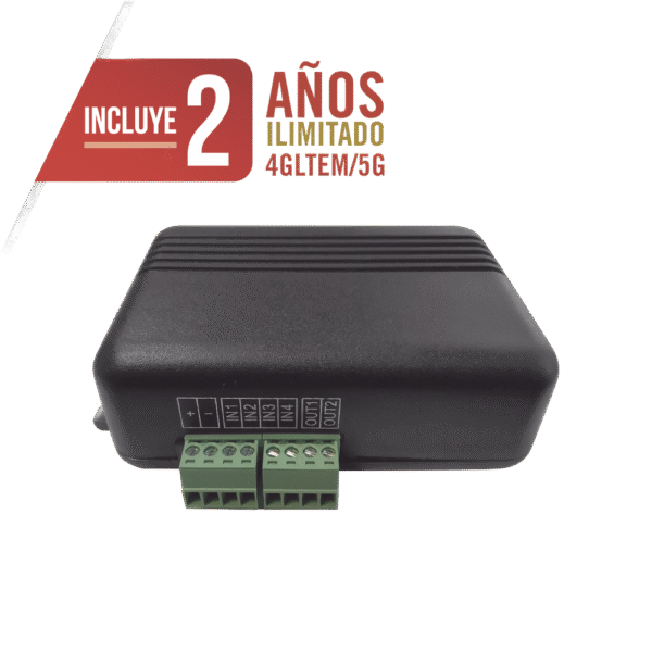 Controlador 4GLTEM / 4 ENTRADAS Y 2 SALIDAS / 2 AÑOS ILIMITADOS INCLUIDOS / Activacion Remota