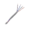 Bobina de cable de 305 m, ( 1000 ft ), Cat5e, alto desempeño, de color Gris, UL, para aplicaciones en CCTV, redes de datos. Uso Interior