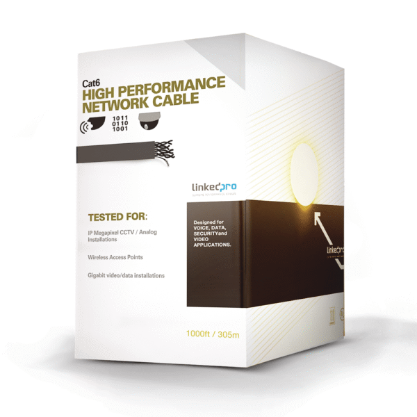 Bobina de cable U/UTP Cat6A de 305 mts, Color Azul, CM, soporta 10G