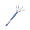 Bobina de 1000 Metros Cable Cat6+ CALIBRE 23 ALTO DESEMPEÑO, ETL,UL, con garantía de por vida, color azul, super flexible, de 1000 metros, para aplicaciones de CCTV, video HD, y redes de datos.
