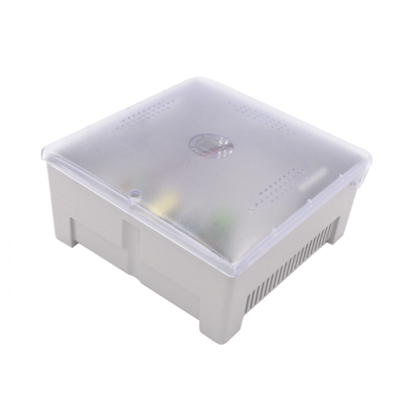 PS12DC4PBK-FRENTE-l Fuente de Alimentación con Gabinete de 4 Salidas de 11 – 15 Vcd / 5 Amper / Batería de Respaldo / Voltaje de Entrada: 96 – 264 Vcar