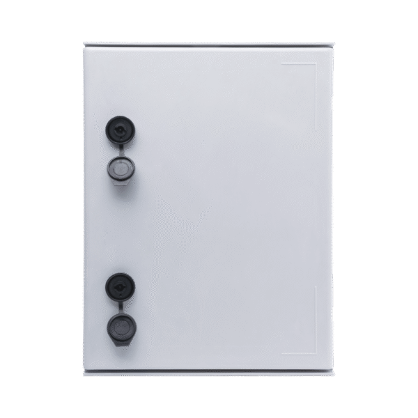 Gabinete de Poliéster IP65 Uso en Intemperie (300 x 400 x 200 mm) con Placa Trasera Interior (Incluye Chapa y Llave).