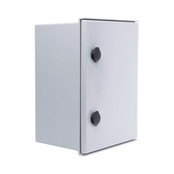 Gabinete de Poliéster IP65 Uso en Intemperie (300 x 400 x 200 mm) con Placa Trasera Interior (Incluye Chapa y Llave).