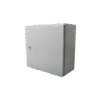 Gabinete de Acero IP66 Uso en Intemperie (400 x 400 x 200 mm) con Placa Trasera Interior y Compuerta Inferior Atornillable (Incluye Chapa y Llave).