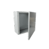 Gabinete de Acero IP66 Uso en Intemperie (400 x 400 x 200 mm) con Placa Trasera Interior y Compuerta Inferior Atornillable (Incluye Chapa y Llave).