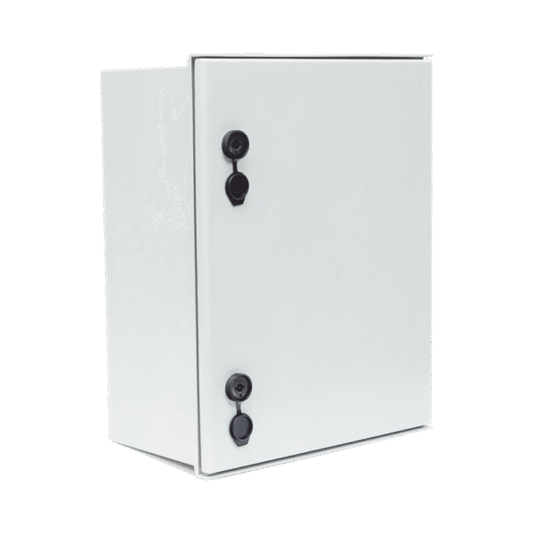 Gabinete de Poliéster IP65 Uso en Intemperie (400 x 500 x 200 mm) con Placa Trasera Interior (Incluye Chapa y Llave).