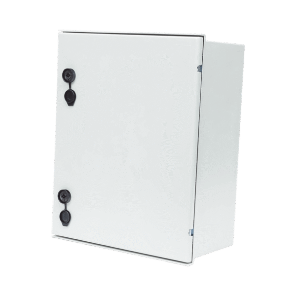 Gabinete de Poliéster IP65 Uso en Intemperie (400 x 500 x 200 mm) con Placa Trasera Interior (Incluye Chapa y Llave).