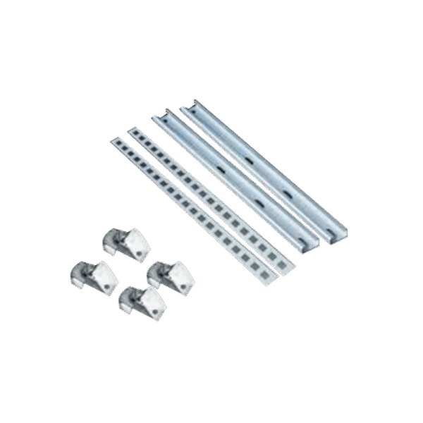 Juego de 2 Herrajes Metálicos para Fijación de Gabinetes Línea PST en Poste Cuadrado o Redondo. Incluye Tornillería de Instalación.