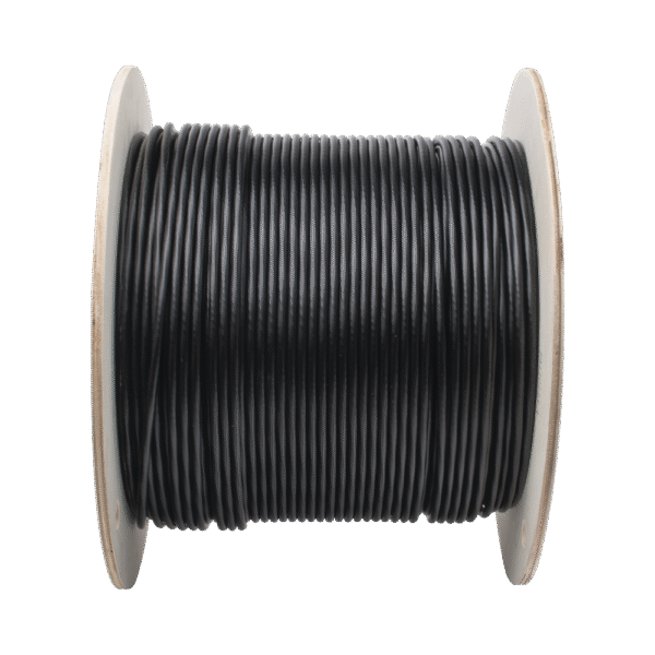 Bobina de Cable UTP de 4 Pares, PanNet, Para Exterior con Gel, Cat6 (23 AWG), Industrial para Climas Extremos, Color Negro, 305 m