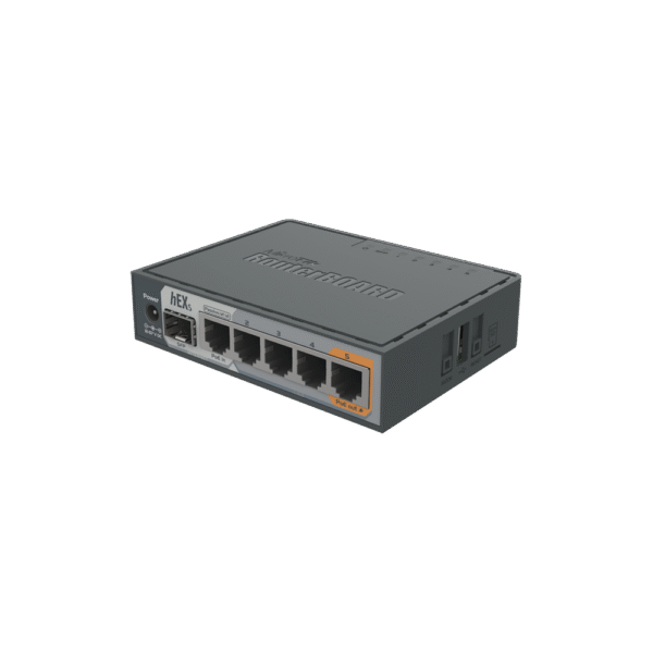 (hEX S) Router Dual Core, 5 puertos Gigabit, 1 Puerto SFP, PoE in, PoE Out
