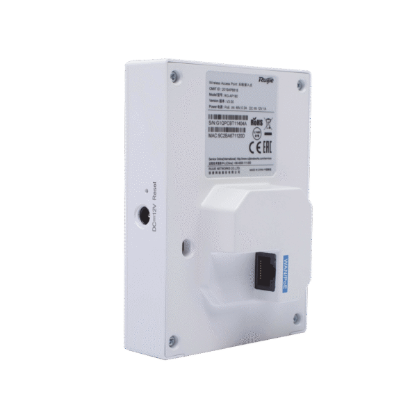 RG-AP180, Punto de Acceso Inalámbrico para Interior de Pared, Doble Banda Wi-Fi 6 de 1.775 Gbps, MU-MIMO 2X2, 4 Puertos Gigabit Adicionales