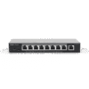 Switch PoE gigabit inteligente con 9 puertos gigabit, 8 puertos PoE+ hasta 120W, reconocimiento de cámaras IP, valor único para redes CCTV, gestionable en la nube