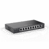 Switch PoE gigabit inteligente con 9 puertos gigabit, 8 puertos PoE+ hasta 120W, reconocimiento de cámaras IP, valor único para redes CCTV, gestionable en la nube