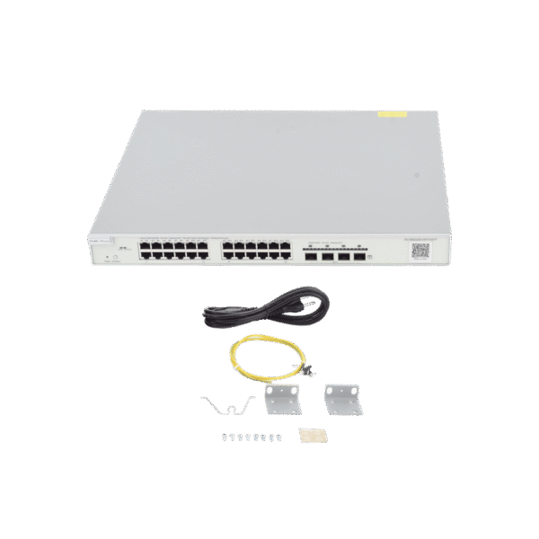 RG-NBS3200-24GT4XS-P, Switch PoE Administrable en la Nube de Capa 2 Gigabit de 24 Puertos, 4 * 10G Enlace Ascendente SFP+, 370W