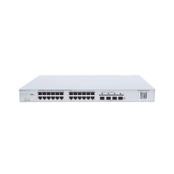 RG-NBS3200-24GT4XS-P, Switch PoE Administrable en la Nube de Capa 2 Gigabit de 24 Puertos, 4 * 10G Enlace Ascendente SFP+, 370W