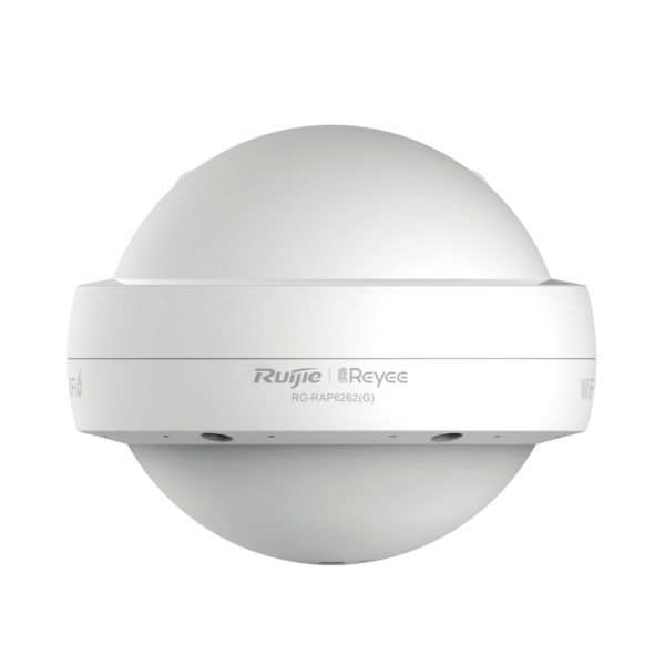 Punto de acceso Wi-Fi 6 para exterior 360°, IP 68, doble banda, 1775 Mbps, 2 puertos GE, hasta 256 usuarios, protección hasta 4 kV y protección contra erosión eólica, compatible con reyee mesh
