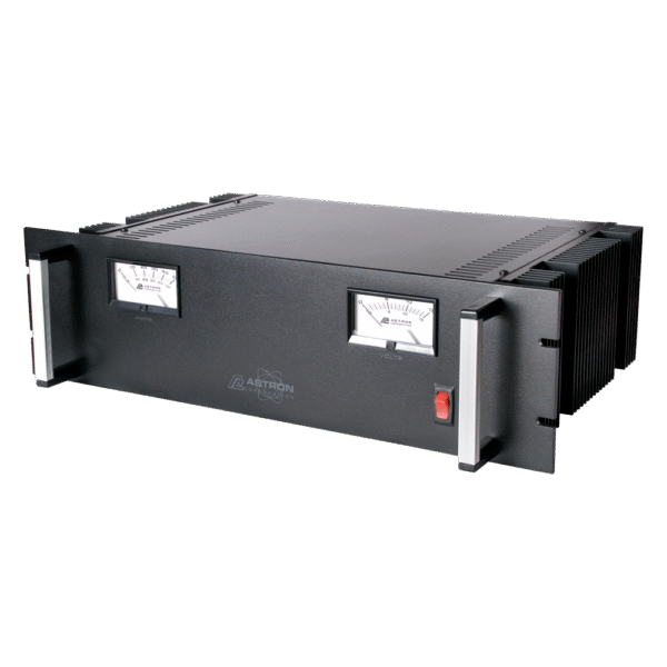 Fuente de poder 13.8Vcd, 35A, lineal regulada con circuito cargador de baterías, para instalación en rack